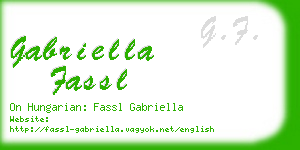 gabriella fassl business card